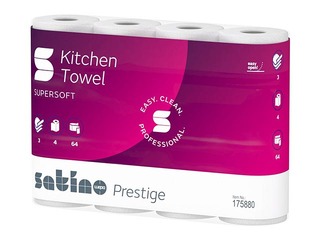 Paper towel Satino Prestige, 4 rolls, 3 layers, white