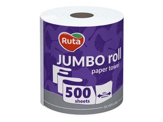 Papīra dvieļi Ruta Jumbo, 500 loksnes, 2 slāņi, 1 rullis
