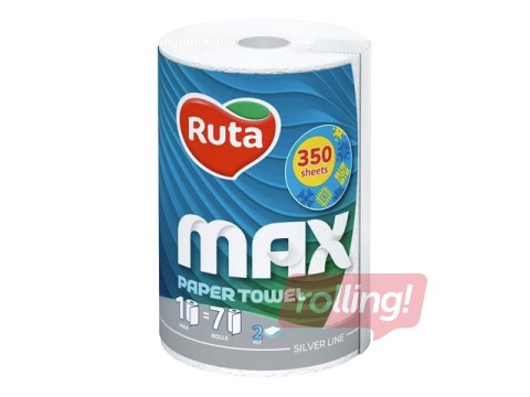 Полотенце бумажное Ruta MAX 1 рулон, 2 слоя, белое