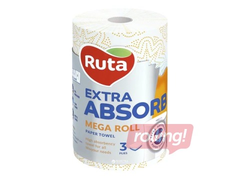 Paberrätik Ruta Selecta Mega rull,1 rull, 3-kihiline, valge