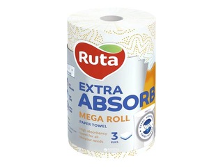 Paberrätik Ruta Selecta Mega rull,1 rull, 3-kihiline, valge