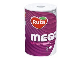 Paberrätik Ruta Mega 1 rull, 2-kihiline, valge