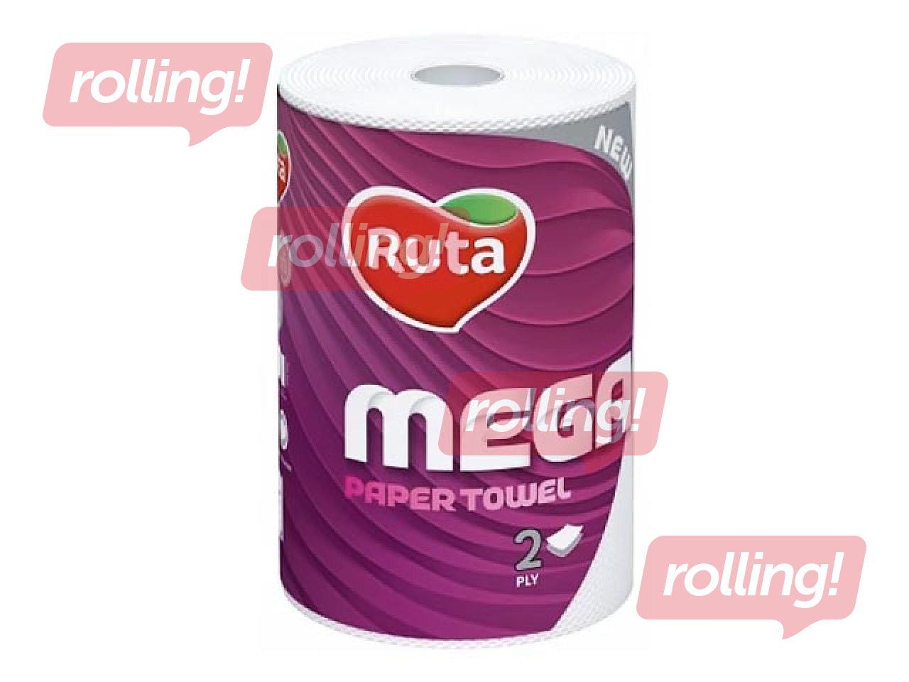 Paberrätik Ruta Mega 1 rull, 2-kihiline, valge