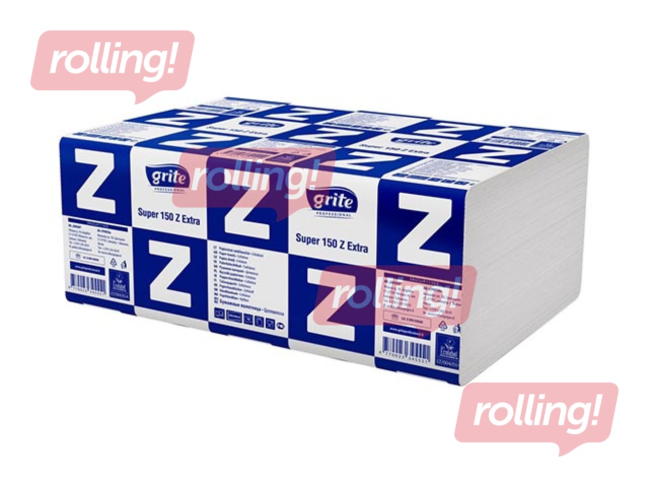 Käterätikud Grite, Super 150 Z Extra, H2, valge, 2 kihti, 21x150 tk.