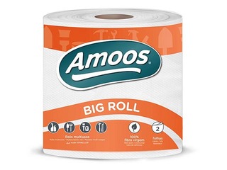 Paper towel Amoos Big Roll, 1 roll, 91 m, 2 ply, 364 sheets