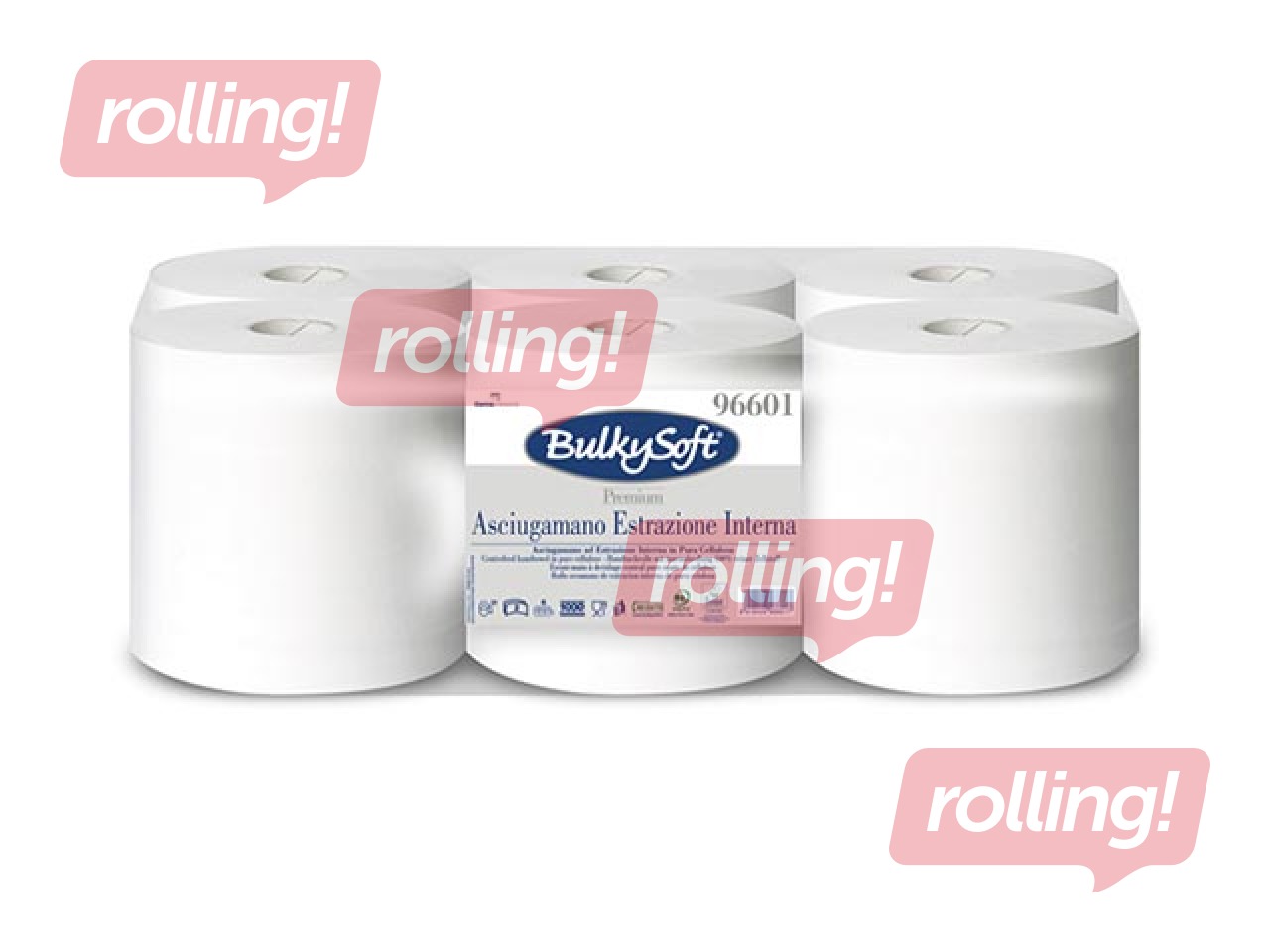 Paper towels Bulkysoft Premium, 6 rolls, 150 m, 2 layers, white