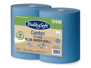 Tööstuslik paber Bulkysoft Comfort, 2 rulli, 360 m, 1000 lehte, 22x36 cm, 2 kihti, sinine