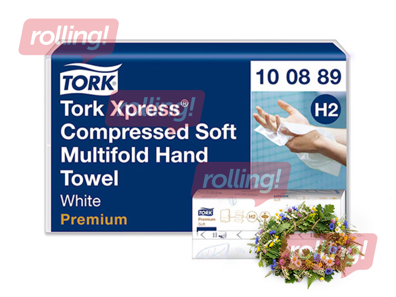 Paberrätikud Tork Xpress Premium H2, 12 pakki, 2-kihilised, valged +Jaanipäeva kingitus!