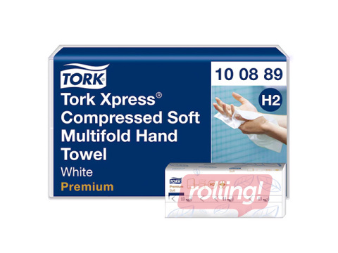 Paberrätikud Tork Xpress Premium H2, 2-kihilised, valged, 12 pakki