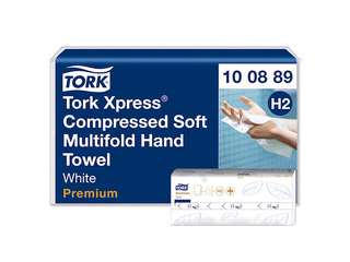 Paberrätikud Tork Xpress Premium H2, 2-kihilised, valged, 12 pakki