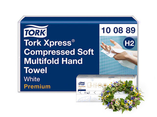Paper towels Tork Xpress Premium H2, 12 packs, 2 ply, white +Midsummer gift!