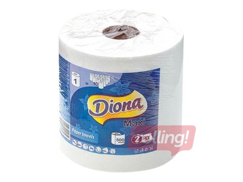 Paberist rätik Diona, 1 rull, 2 kihti, 100m, 500 lehte