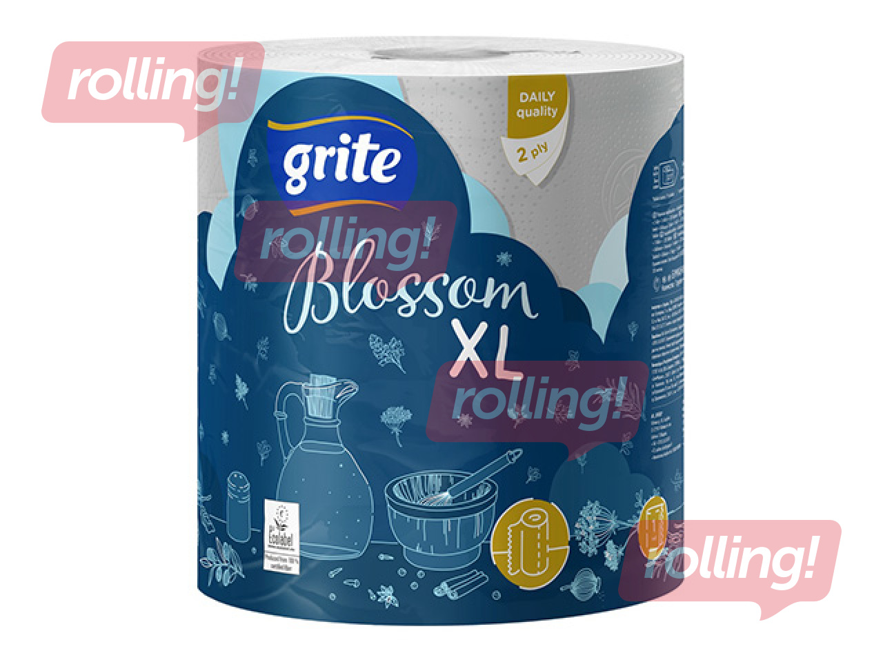 PROMO Paberrätik Grite, Blossom XL, 2-kihiline, 1 rull