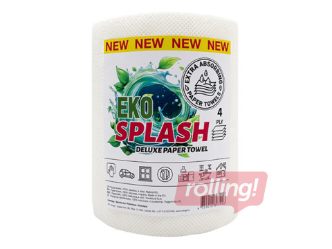 Papīra dvieļi Eko Splash Deluxe, 4 slāņi, 1 rullis