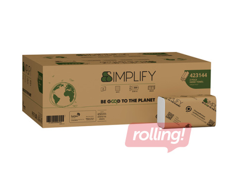 Paberkäterätid lehtedena Papernet, Simplify, Z Fold, H2, 2-kihilised, 200 lehte, 10 pakki