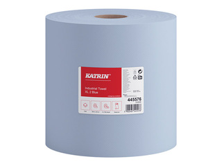 Промышленная бумага Katrin, XL, 2 слоя, синяя, 187.5м x 28см, 2 рулона