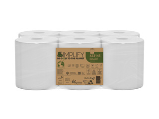 Paper towels Papernet Simplify, Centerfeed, M2, 2-ply, 90m, 6 rolls
