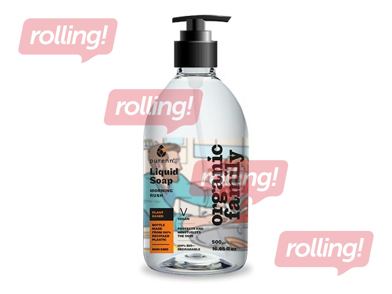 Ökoloogiline vedelseep PURENN, kadaka ja lubjaõie ekstraktiga, 500ml