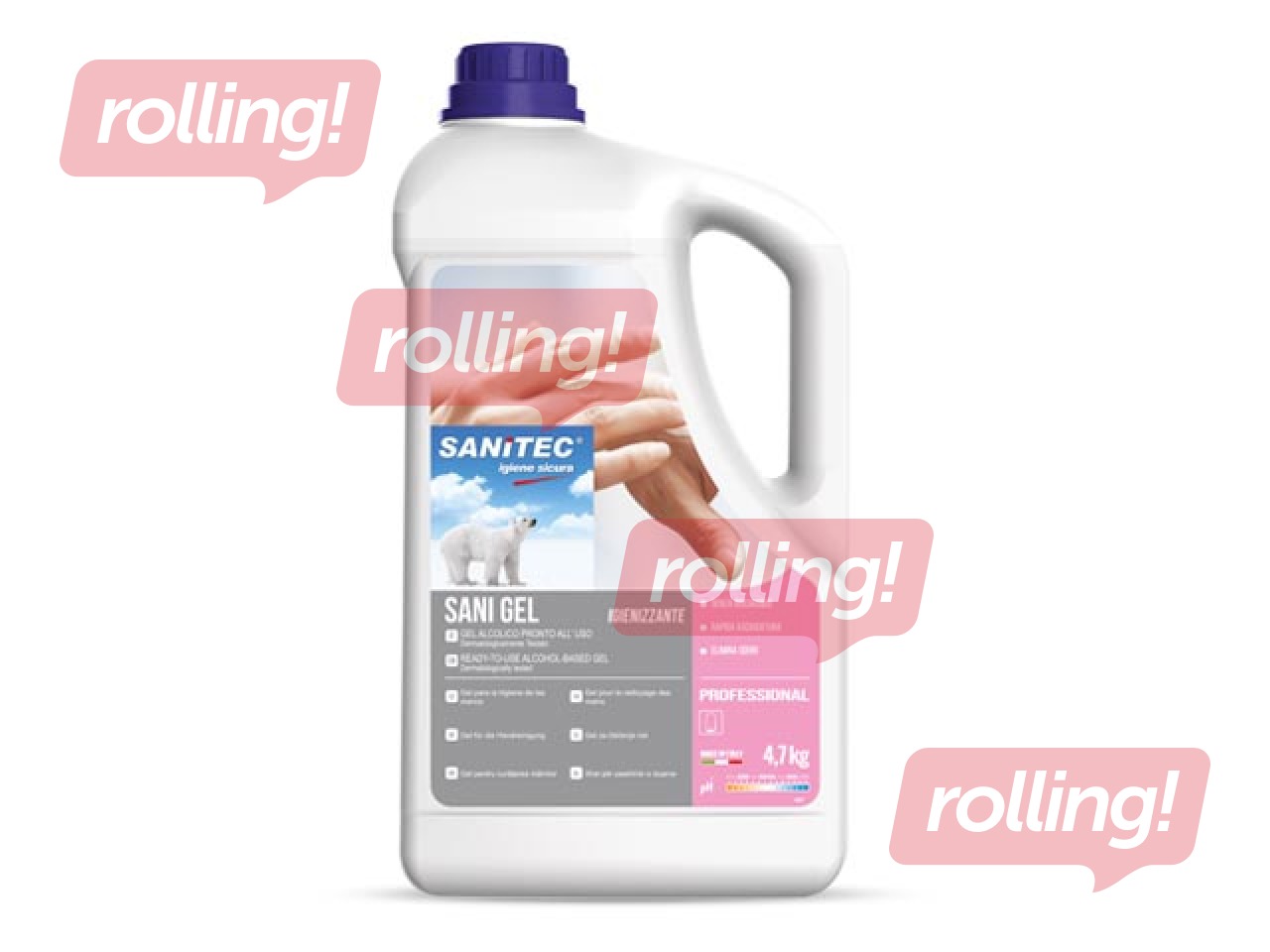 Desinfitseeriv geel kätele Sanitec, Sani Gel, 5l