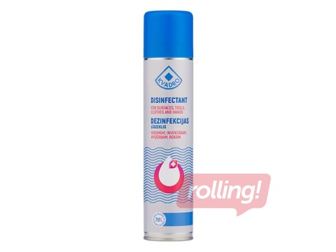 Dezinfekcijas līdzeklis Kvadro, rokām un virsmām, aerosolā, 300ml
