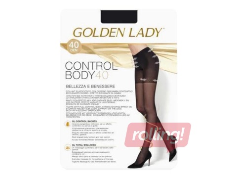 Sieviešu zeķubikses, Control Body, Golden Lady, 40 den, Nero, 3 izm.