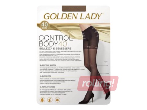 PROMO Naiste sukkpüksid, Control Body, Golden Lady, 40 den, Melon, 2 suurust