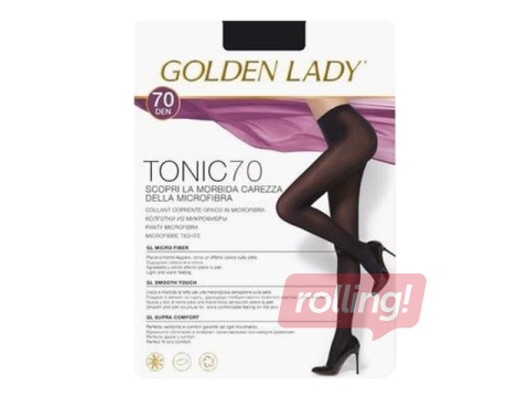 Women's tights, Tonic, Golden Lady, 70 den, Nero, 2 sizes.