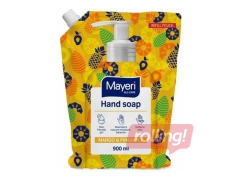Жидкое мыло All-care, манго и ананас, сменная упаковка, Mayeri, 900 мл