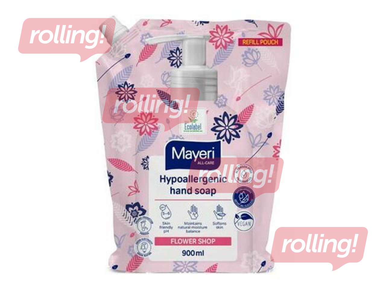 Liquid soap All-care, Flower shop, hypoallergenic, refill pack, Mayeri, 900 ml