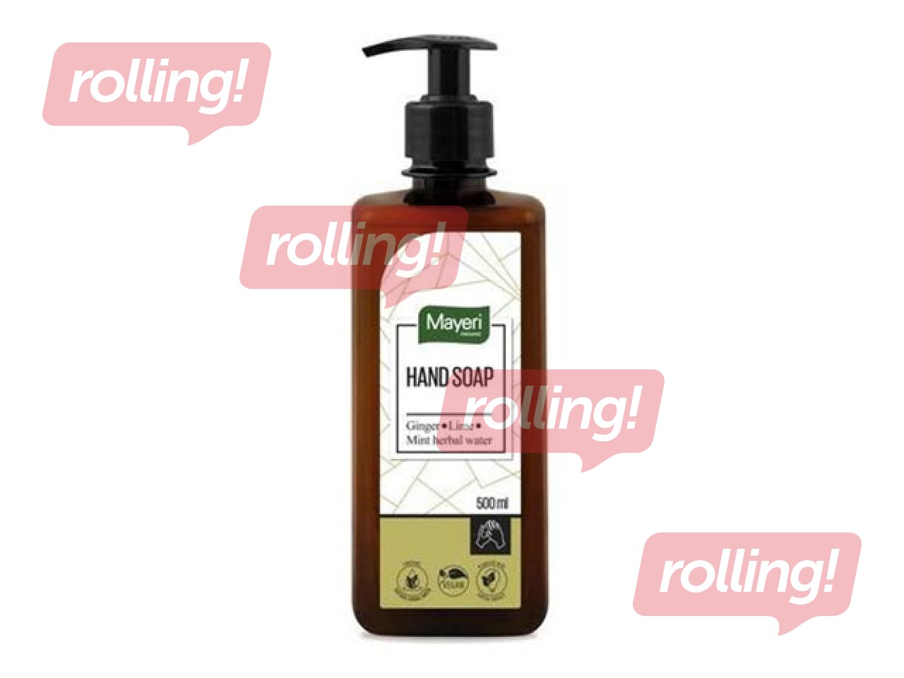 Liquid soap Organic, Ginger and lime, Mayeri, 500ml