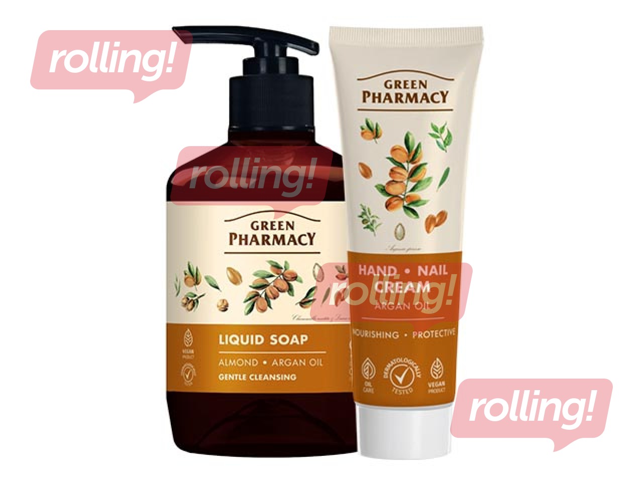 Подарочный набор Green Pharmacy, с аргановым маслом и миндалем