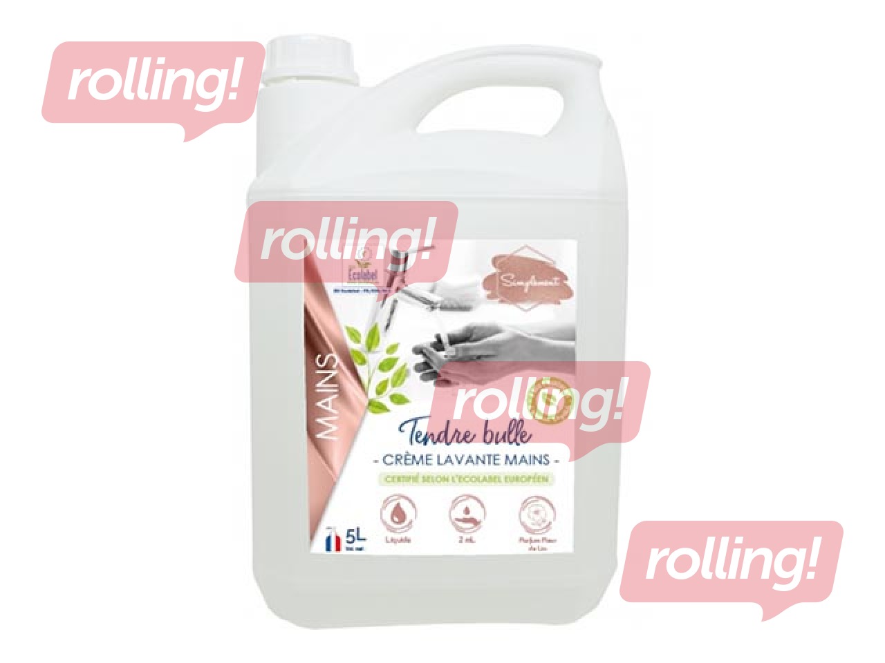 Šķidrās krēmziepes Simplement, ekoloģiskas, 5l