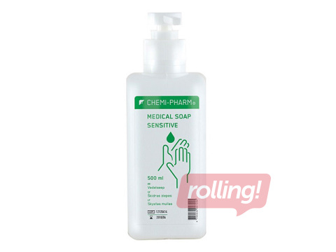Šķidrās ziepes Chemi-Pharm Medical, Sensitive, nesatur krāsvielas un smaržvielas, 500ml