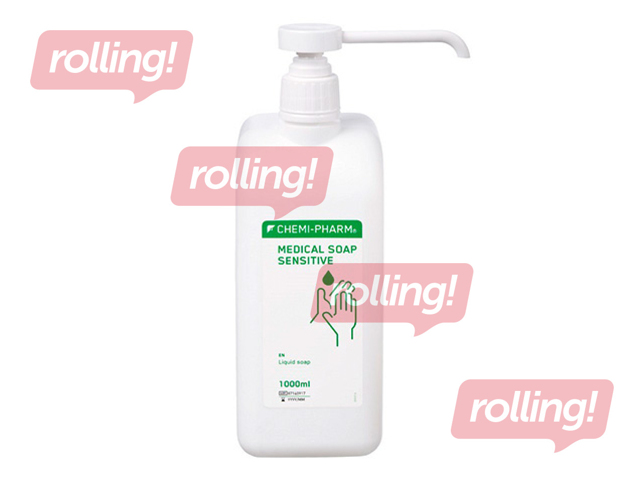 Šķidrās ziepes Chemi-Pharm Medical, Sensitive, nesatur krāsvielas un smaržvielas, 1l