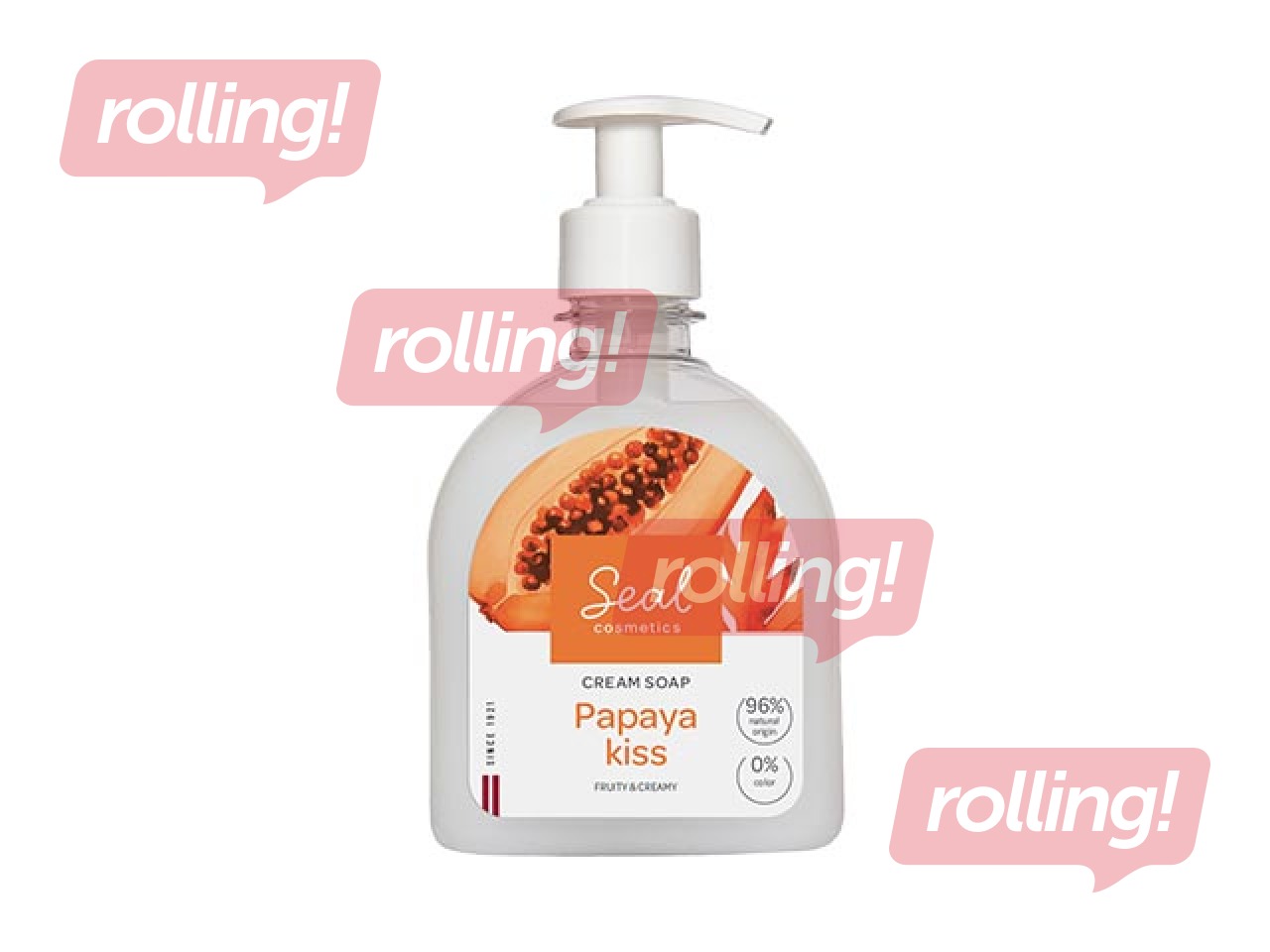 Šķidrās krēmziepes Seal, Papaya Kiss, 300ml
