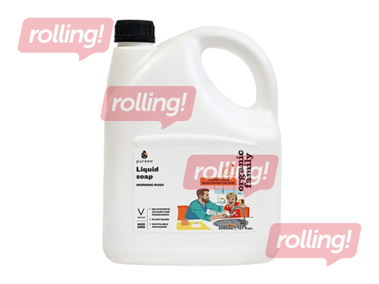 Vedelseep Purenn, Morning Rush pihlaka ja pärnaõieekstraktidega, 3l