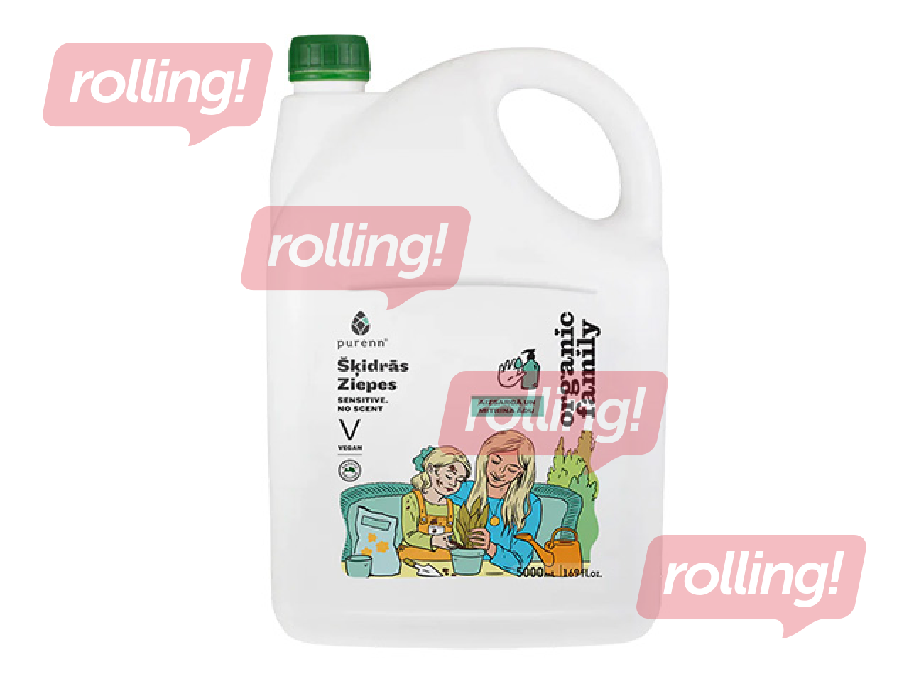 Vedelseep Purenn, Sensitive aaloe ja saialille ekstraktidega, 5l