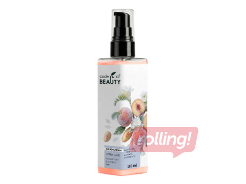 Kätekreem Code of Beauty, hooldav, virsik ja chantilly, 100ml