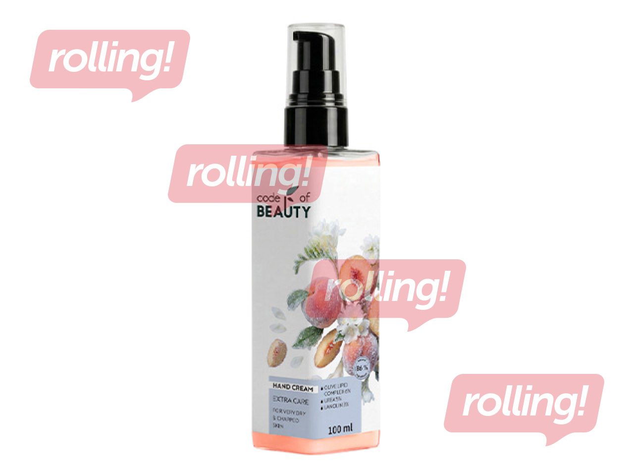 Kätekreem Code of Beauty, hooldav, virsik ja chantilly, 100ml
