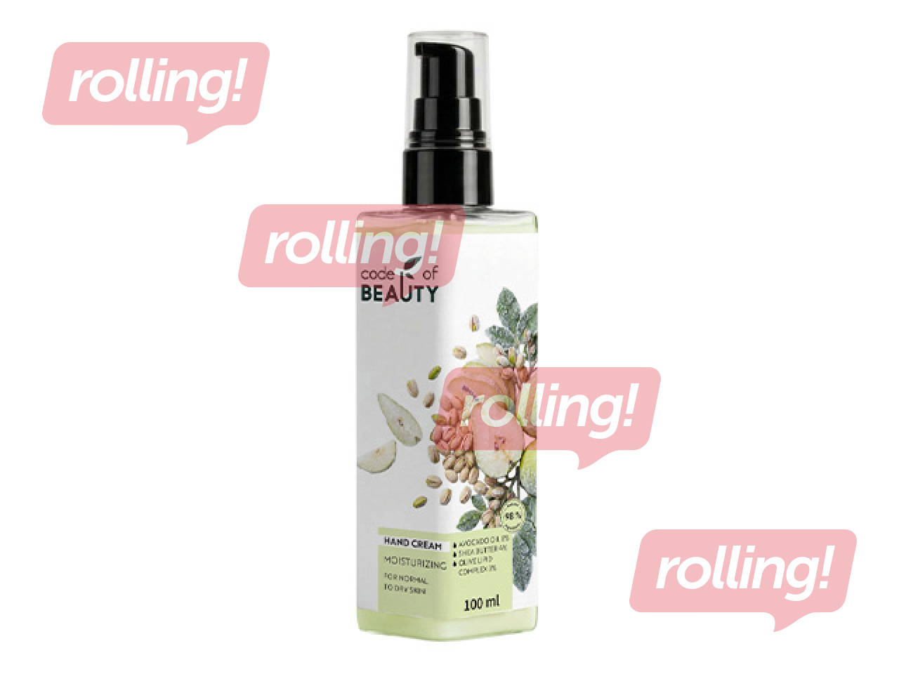 Kätekreem Code of Beauty, niisutav, pirn ja pistaatsia, 100ml