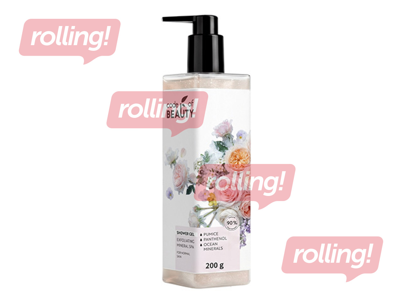 Dušas želeja Code of Beauty, Mineral SPA, ar pīlingu, Smell of Flowers, 200ml