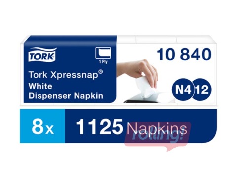 Salvetes Tork Xpressnap N4, 1 slānis, baltas