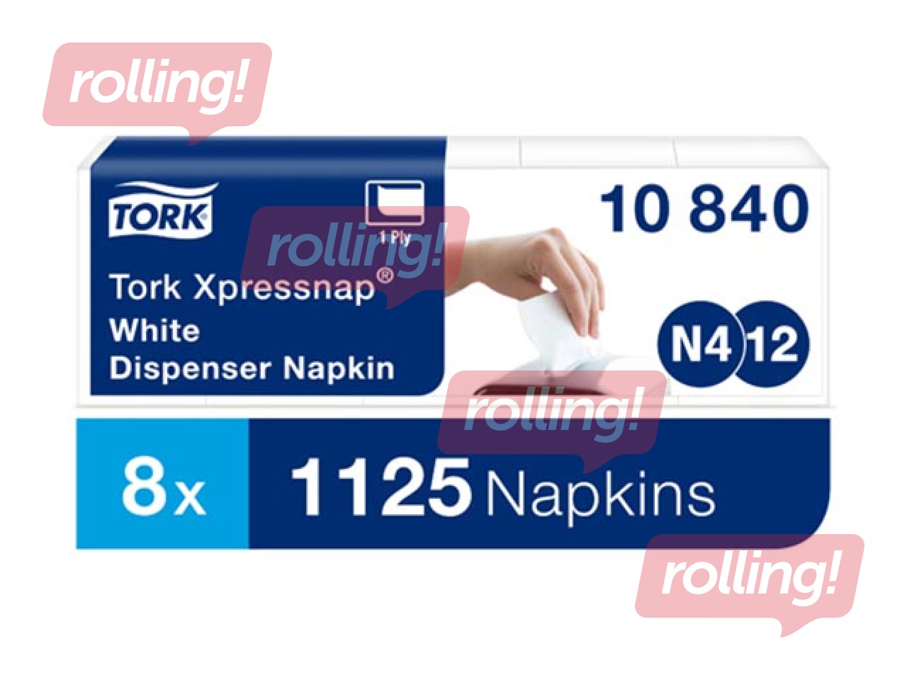 Salvrätikud Tork Xpressnap N4, 1 kiht, valge