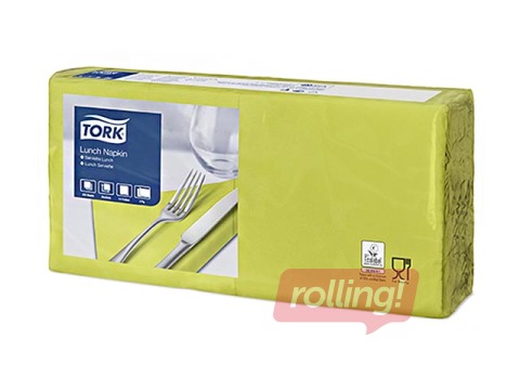 Салфетки Tork 33x33 см, 150 шт, 3 слоя, салатовый