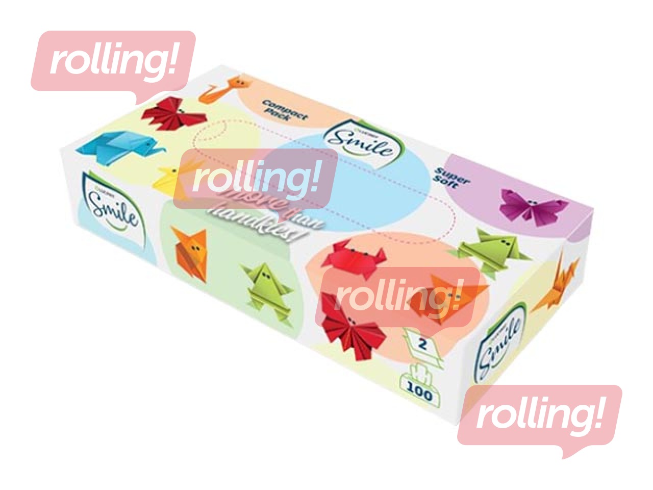 Kосметические салфетки Lucart Smile, 2 слоя, 100 шт., 841030