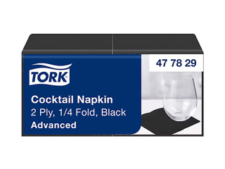 Salvrätikud Tork, 2-kihilised, mustad, 24x24cm, 200 tk