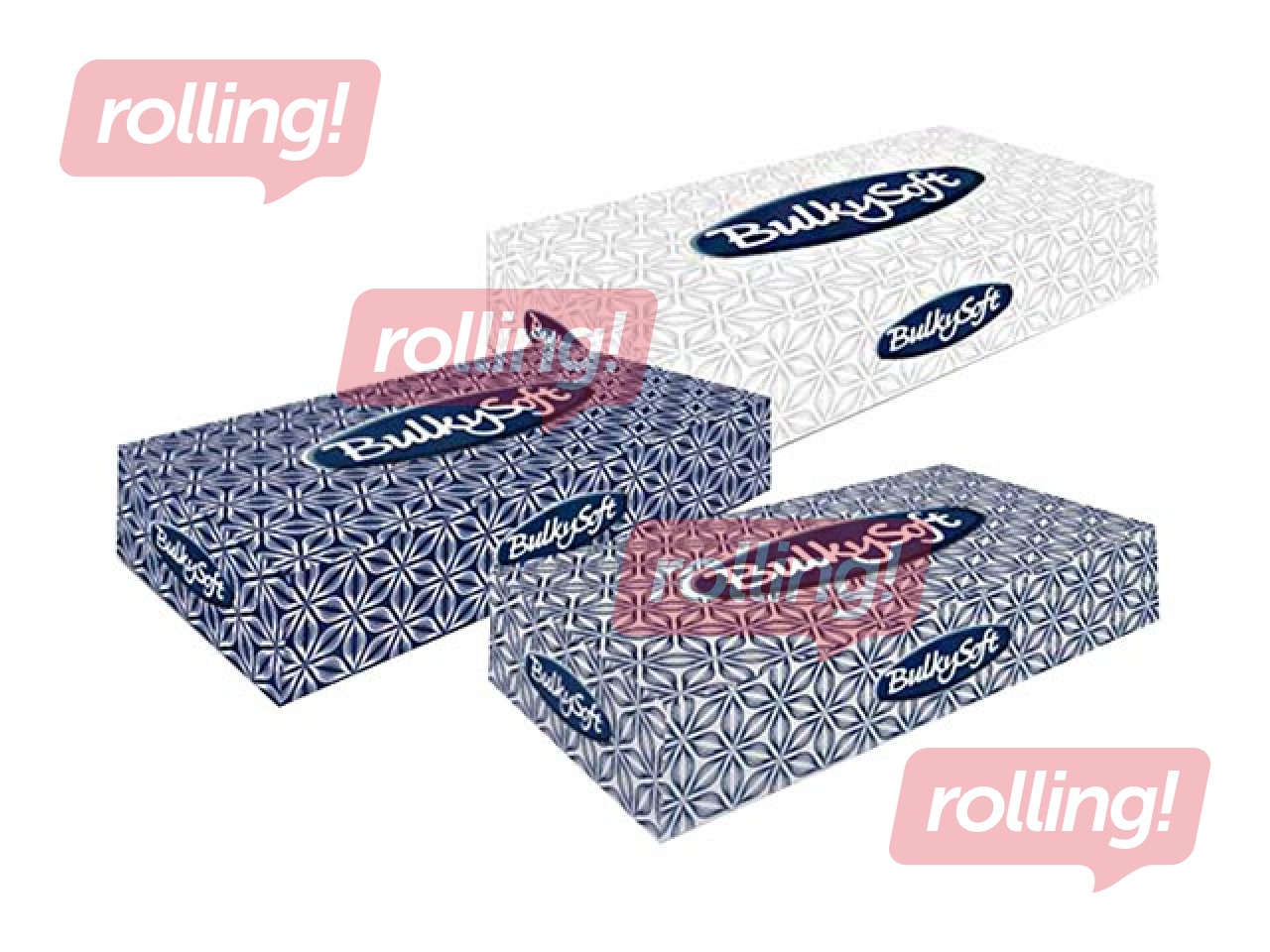 Kosmeetilised salvrätikud Bulkysoft Classic F1, 2-kihiline, 100 lehte