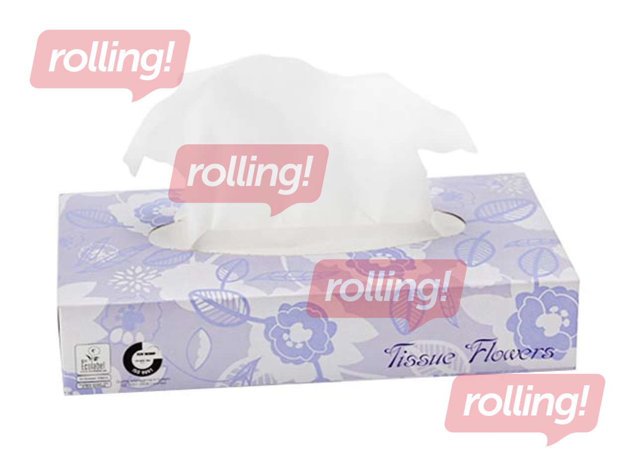 Kosmētiskās salvetes Celtex Tissue Flowers, 2 kārtas, 100 gab.