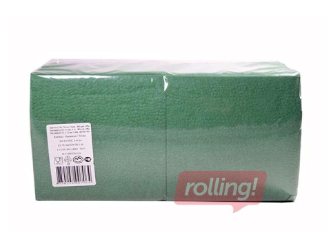 Napkins Lenek, 24x24 cm, 400 pcs., 1 ply, dark green
