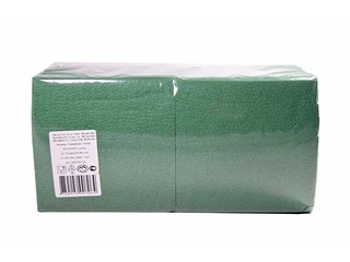Салфетки Lenek, 24х24 см, 1 слой, 400 штук, темно зелёные